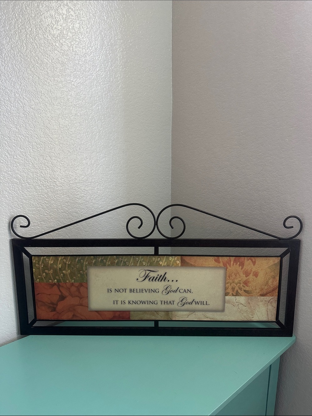 Faith Wall Sign in Black Frame with Earth-Tone Accents-brand new/never used - Picture 8 of 17